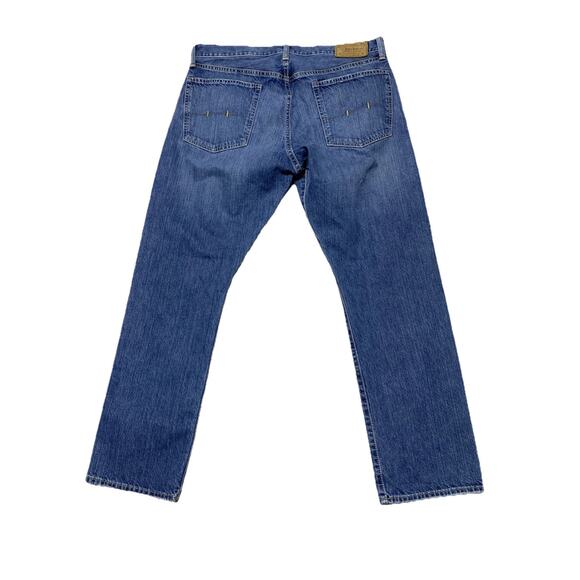 Polo Ralph Lauren Jeans Mens Tag 35x30 Actual 36x29.5 Blue Straight Designer - Picture 3 of 13